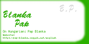 blanka pap business card